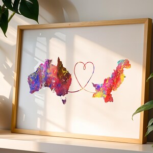 Australia to Pakistan - Travel Print Poster - 4 Available Colours
