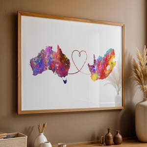 Australia to South Africa - Travel Print Poster - 4 Available Colours