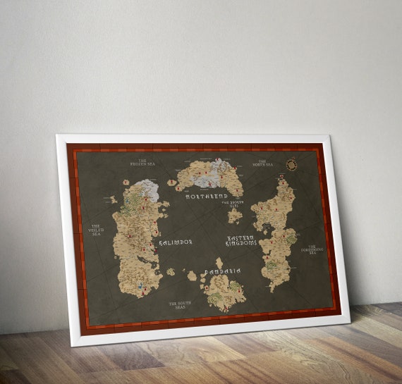 World of Warcraft poster – Map of Azeroth print by VividPixelPrints ...