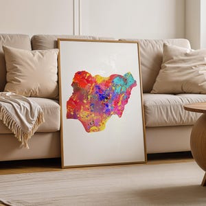 Africa - Nigeria - Watercolour print