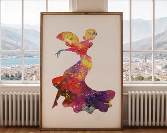 Flamenco dancer print, Flamenco Dance Poster