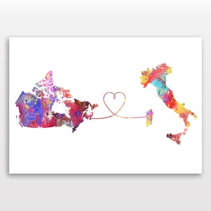 Canada and Italy - Travel - Watercolour print