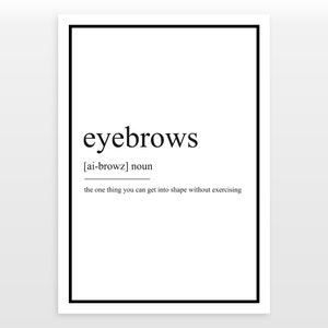 Eyebrows Definition Print
