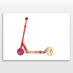 Scooter - Watercolour print