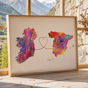 Ireland to Spain - Travel - Watercolour print