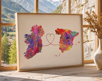 Ireland to Spain - Travel - Watercolour print