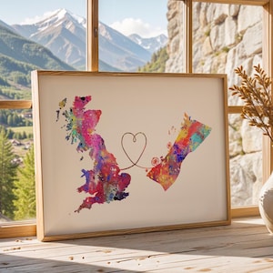 Del Reino Unido a Dubái - Viajes - Impresión en acuarela