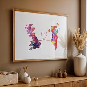 Britain to Bahrain - Travel poster - Watercolour print