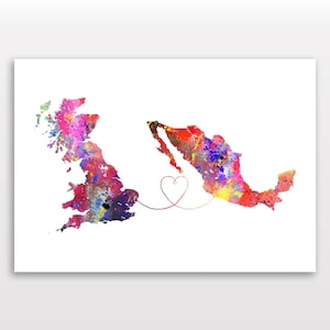 Britain to Mexico - Reiseplakat - Aquarelldruck