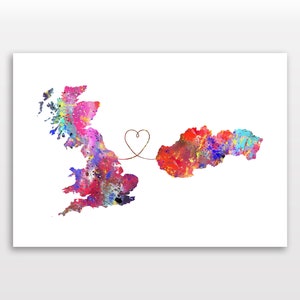 Großbritannien in der Slowakei - Reiseplakat - Aquarelldruck