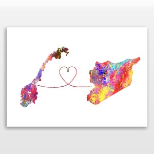Norway to Syria - Travel - Watercolour print