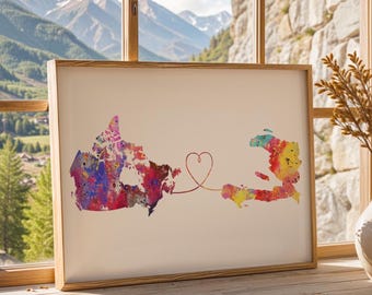 Canada and Haiti - Travel - Watercolour print