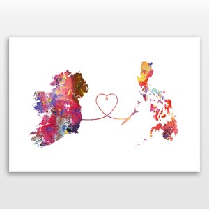 Ireland to Philippines - Travel - Watercolour print