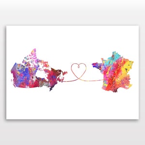 Canada and France - Travel - Watercolour print