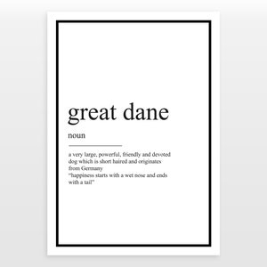Great Dane - Definition Print