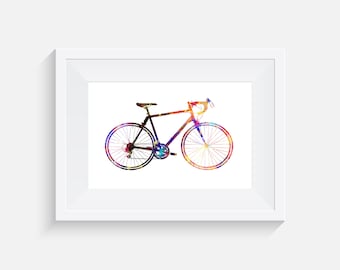 Racing bike - Watercolour print