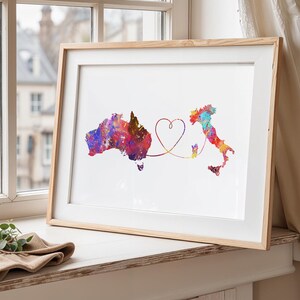 Australia to Italy - Travel Print Poster - 4 Available Colours