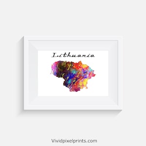 Litauen - Aquarelldruck