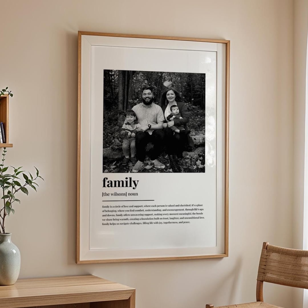 Personalised Family Definition Photo Print | Custom Family Definition ...