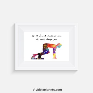 Als het je niet uitdaagt: hardloper op de blokken: aquarelprint