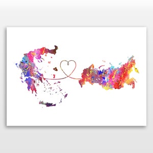 Greece to Russia - Travel Print Poster - 4 Available Colours