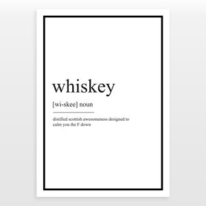 Whiskey Definition Print