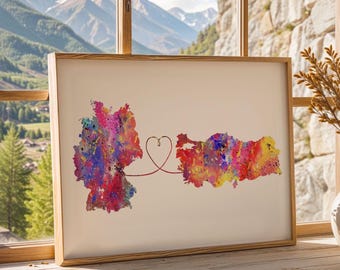 Germany to Turkey - Travel - Watercolour print