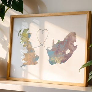 Britain to South Africa - Travel poster - Watercolour print