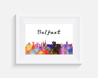 Belfast Skyline-tryck