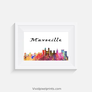 Marseille Skyline print