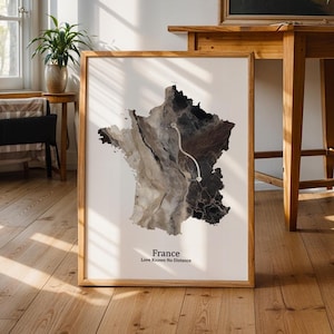 Personalised Map Print | Custom Travel Map Print | Personalised Travel Art for Couples