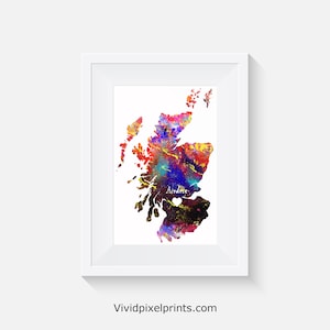 Scotland - Airdrie - Watercolour print