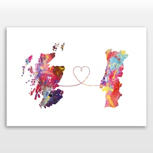 Scotland to Portugal - Watercolour print