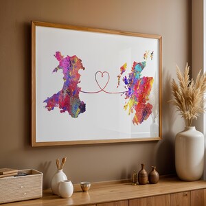 Du Pays de Galles à l'Écosse - Poster de voyage - Impression aquarelle