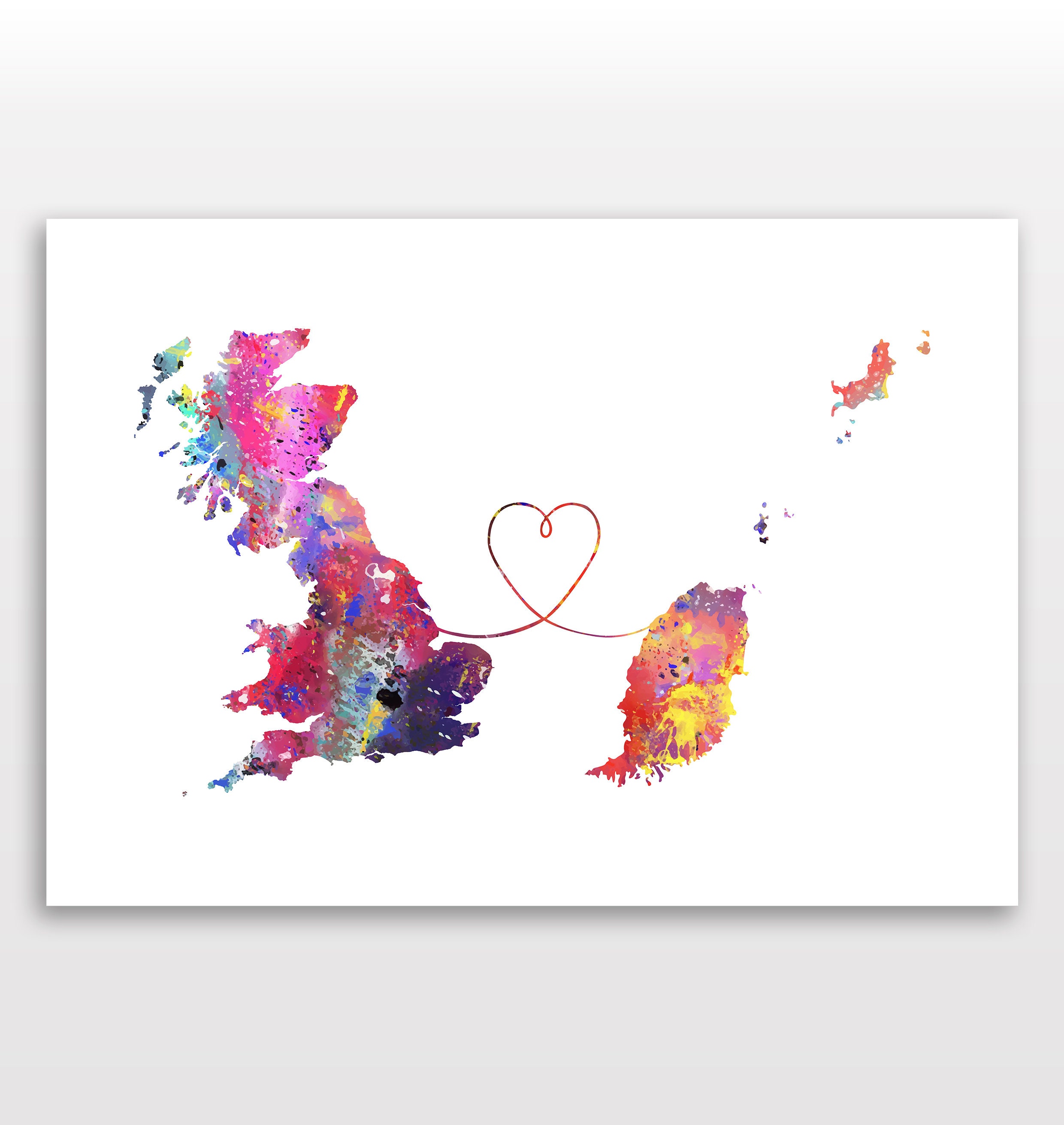 Britain to Grenada - Travel poster - Watercolour print