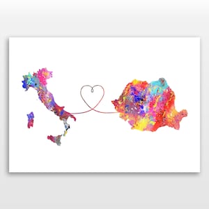 Italy to Romania - Travel - Watercolour print