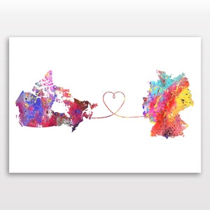 Canada and Germany - Travel - Watercolour print
