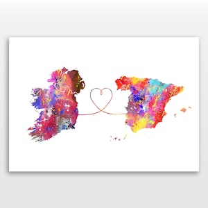 Ireland to Spain - Travel - Watercolour print