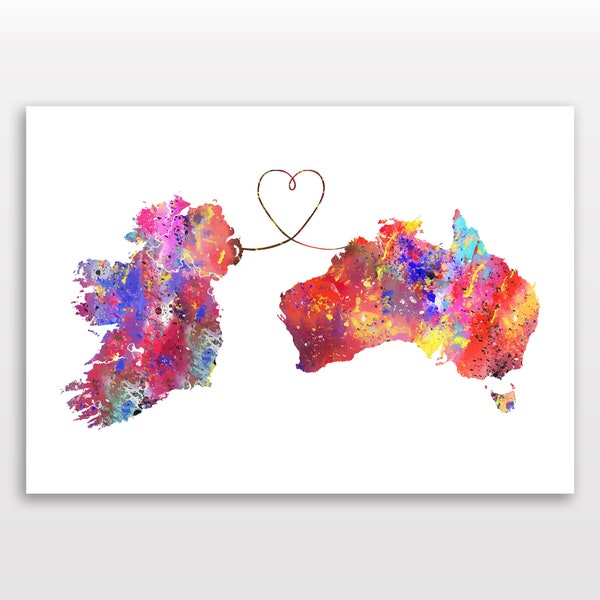 Ireland and Australia - Travel - Watercolour print