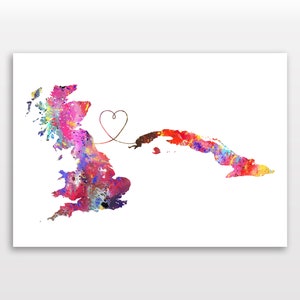 La Grande-Bretagne à Cuba - Poster de voyage - Impression aquarelle