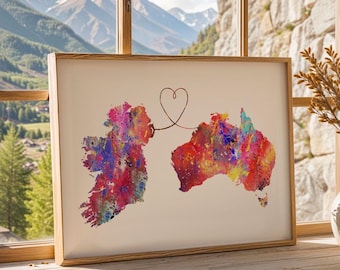Ireland and Australia - Travel - Watercolour print
