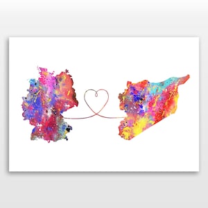 Germany to Syria - Travel - Watercolour print