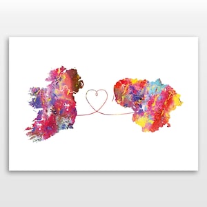 Ireland to Lithuania - Travel - Watercolour print