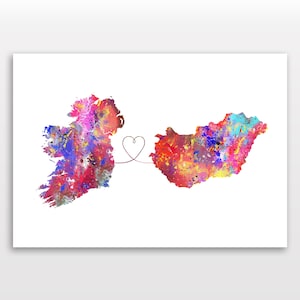 De l'Irlande à la Hongrie - Voyage - Impression aquarelle