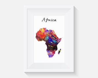 Africa - Watercolour print