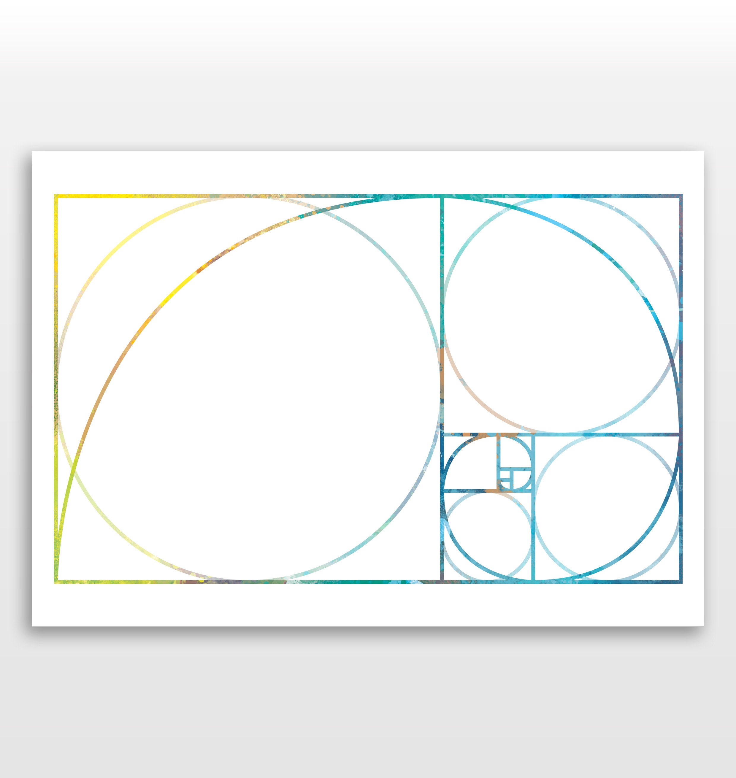Golden Ratio Poster - Mathematics Print - Watercolour Print - Etsy