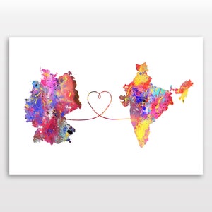 Germany to India - Travel - Watercolour print