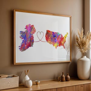 Ireland and United States - Travel - Watercolour print