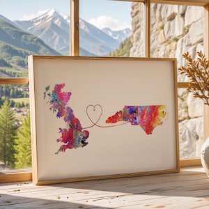 Britain to North Carolina - Travel - Watercolour print