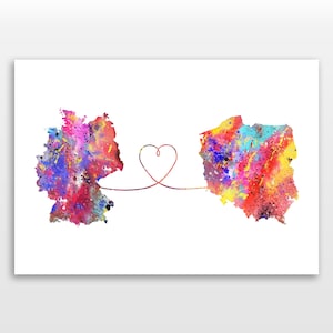Germany to Poland - Travel - Watercolour print